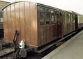 English: This preserved carriage running on Kent and East Sussex Railway was thought to be a District Railway first class, but now thought likely to be a cutdown Metropolitan Railway eight wheeler. [1][2]