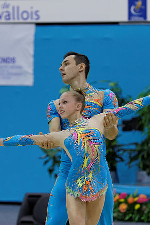 2014 Acrobatic Gymnastics World Championships - Mixed pair - Qualifications - Belarus 2 16.jpg