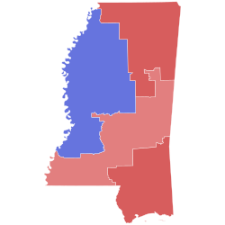 2018 US Senate special runoff election in Mississippi by congressional district.svg