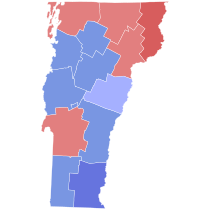 2020 Vermont lieutenant gubernatorial election results map by county.svg