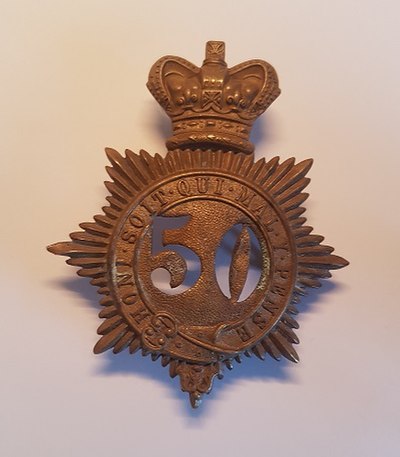 Cap Badge of the 50th Regiment of Foot