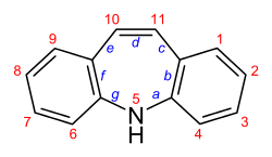 Structural formula of 5H-dibenz [b, f] azepine
