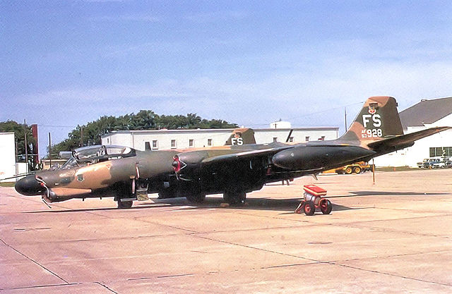 8th Bombardment Squadron Martin B-57B-MA 53-928, 1974 after its return to the United States