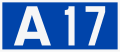 English: Sign of Portugese motorway A17 Polski: Tabliczka portugalskiej autostrady A17