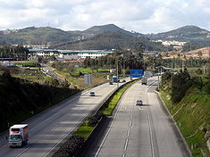 The A8 Motorway near the civil parish of Malveira