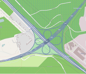 Overview map of the Hanover-Buchholz motorway junction