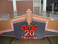 AMC Theatres sign from 2nd floor