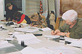 A group of people who is learning calligraphy.jpg