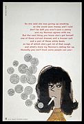 A young woman smoking; silver coins represent expense Wellcome L0024904.jpg