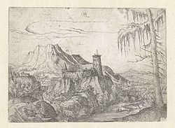 Albrecht Altdorfer - Landscape dengan sebuah Kastil Besar (Rijksmuseum RP-P-OB-2978).jpg