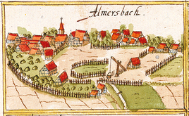 Allmersbach am Weinberg 1686 in the Kieser forest inventory book