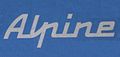 Frühes Logo von Alpine als Schriftzug