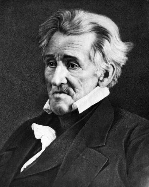 Andrew Jackson, founder of the Democratic Party and the first president it elected.