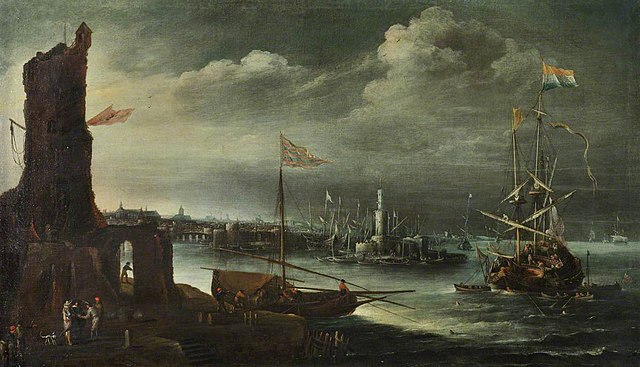 ファイル:Andries van Eertvelt (1590-1652) - A Dutch Ship at Anchor off Genoa -  BHC0757 - Royal Museums Greenwich.jpg - Wikipedia