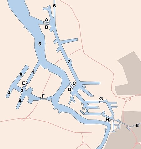 Antwerpen Haven with numbers