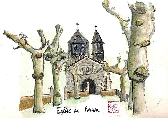 Watercolor of the Church