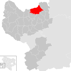 Poloha obce Ardagger v okrese Amstetten (klikacia mapa)