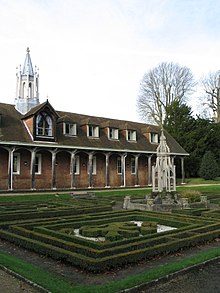A part of Ashridge House which may have formed part of the old priory Ashridge House - Formal Garden - geograph.org.uk - 1568931.jpg