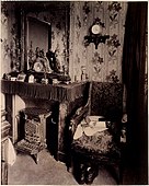Photo of the interior of the apartment of Eugène Atget, taken in 1910 in Paris