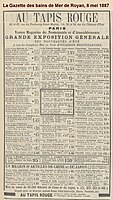 La Gazette des bains de Mer de Royan, 8 mei 1887