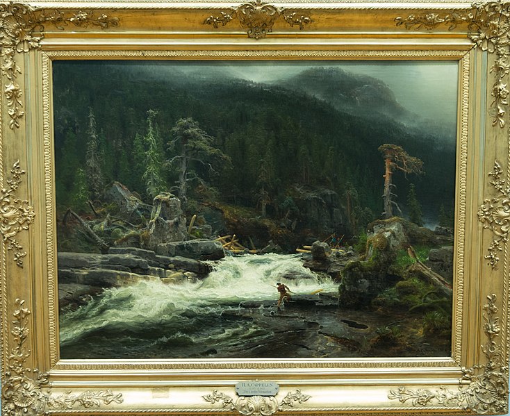 File:August Cappelen - Foss i nedre Telemark - IMG 9613-National Gallery Oslo (cropped).jpg