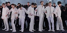 I BTS durante il tour Speak Yourself, 18 maggio 2019.