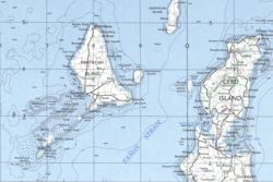 MV Asia South Koreaの位置（バンタヤン島内）