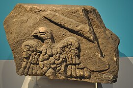 A carved, bas relief eagle from Romano-British Eboracum.