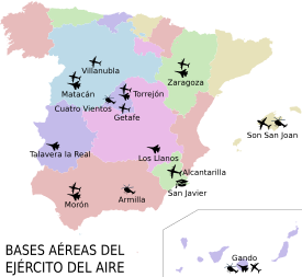 Bases Aéreas del Ejército del Aire de España.