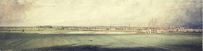 Thumbnail for File:Battersea Fields, looking north to Chelsea, in 1848 - watercolour by Robert Westall.jpg