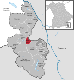 Läget för Bayerisch Gmain i Landkreis Berchtesgadener Land