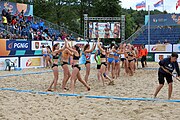 Deutsch: Beachhandball Europameisterschaften 2019 (Beach handball Euro); Tag 6: 7. Juli 2019 – Spiel um Platz Drei, Frauen, Kroatien-Niederlande 0:2 (14:23, 20:22) English: Beach handball Euro; Day 6: 7 July 2019 – Women's Bronze Medal Match – Croatia-Netherlands 0:2 (14:23, 20:22)