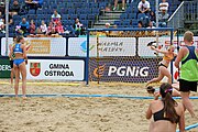 Deutsch: Beachhandball Europameisterschaften 2019 (Beach handball Euro); Tag 6: 7. Juli 2019 – Spiel um Platz Drei, Frauen, Kroatien-Niederlande 0:2 (14:23, 20:22) English: Beach handball Euro; Day 6: 7 July 2019 – Women's Bronze Medal Match – Croatia-Netherlands 0:2 (14:23, 20:22)