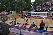 Deutsch: Beachhandball bei den Olympischen Jugendspielen 2018; Tag 5, 10. November 2018; Jungen, Hauptrunde - Thailand-Argentinien 2:1 English: Beach handball at the 2018 Summer Youth Olympics at 11 October 2018 – Boys Main Round – Thailand-Argentina 2:1