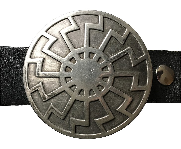 File:Black sun - Schwarze Sonne - neo nazi symbol as belt buckle - edit.jpg