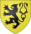 D'oro, al leone di nero, con la coda forcata, annodata e passata in decusse (Bruyères-le-Châtel, Francia)