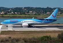 Boeing 737-800 Thomson Airways в аэропорту Керкира