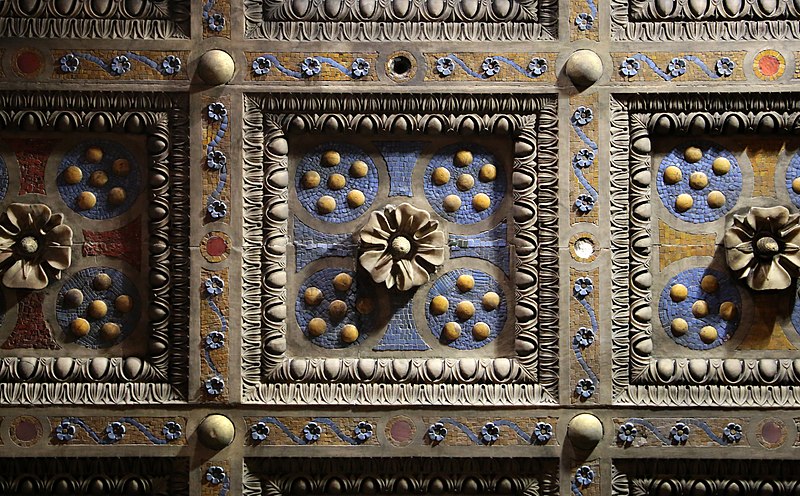 File:Bottega di Luca della Robbia, soffitto mosaicato della cappella dell'annunziata, 1447-48, 04.jpg