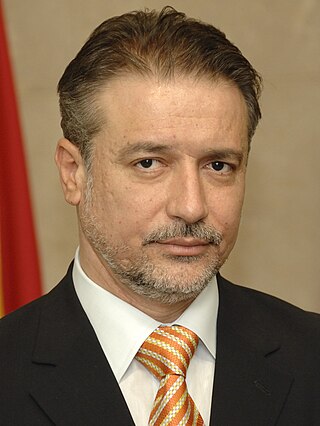 <span class="mw-page-title-main">Branko Crvenkovski</span> 2nd prime minister and 3rd president of Macedonia