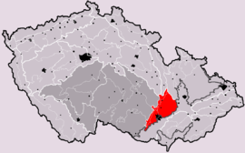Brněnská vrchovina na mape Česka