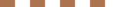 English: Raw Sienna (brown) horizontal bar, in eighths with transparent sections.