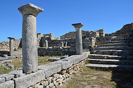 Detail of the late antique cathedral in Byllis