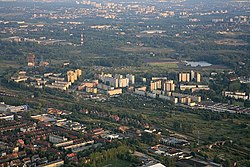 Birds eye view of Szombierki, Bytom.