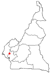 Locaţia oraşului Loum în Camerun