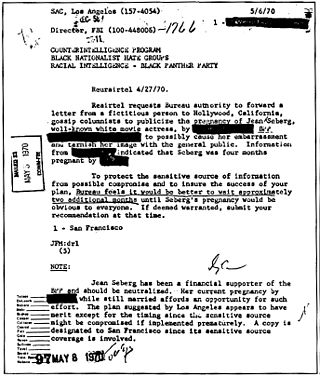 <span class="mw-page-title-main">COINTELPRO</span> Series of covert and illegal projects by the FBI