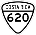 Road shield of Costa Rica National Tertiary Route 620