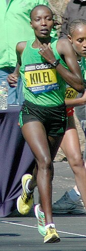 Kenyan Caroline Kilel won the 2008 women's half marathon race. CarolineKilel.jpg