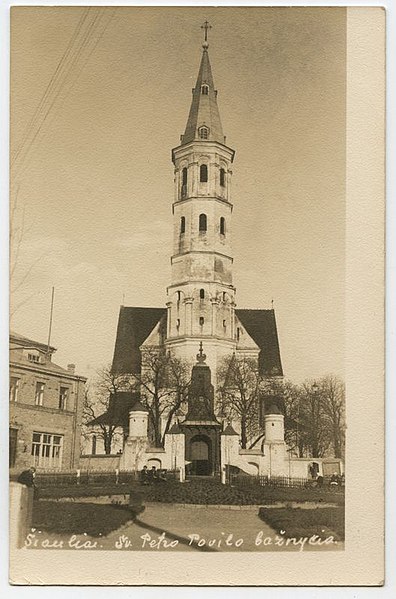 File:Cathedral of Saints Peter and Paul in Šiauliai, Lithuania, 1930s (front).jpg