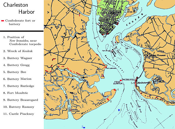 Confederate defenses at Charleston Harbor