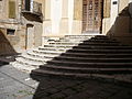 Scalinata e portone della Chiesa della Provvidenza a Caltanissetta